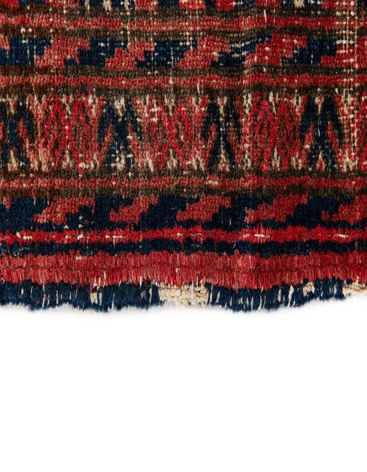 Detail image of  2' 10 x 4' 3  Hand Knotted Afghan Akhche Oriental Wool Rug