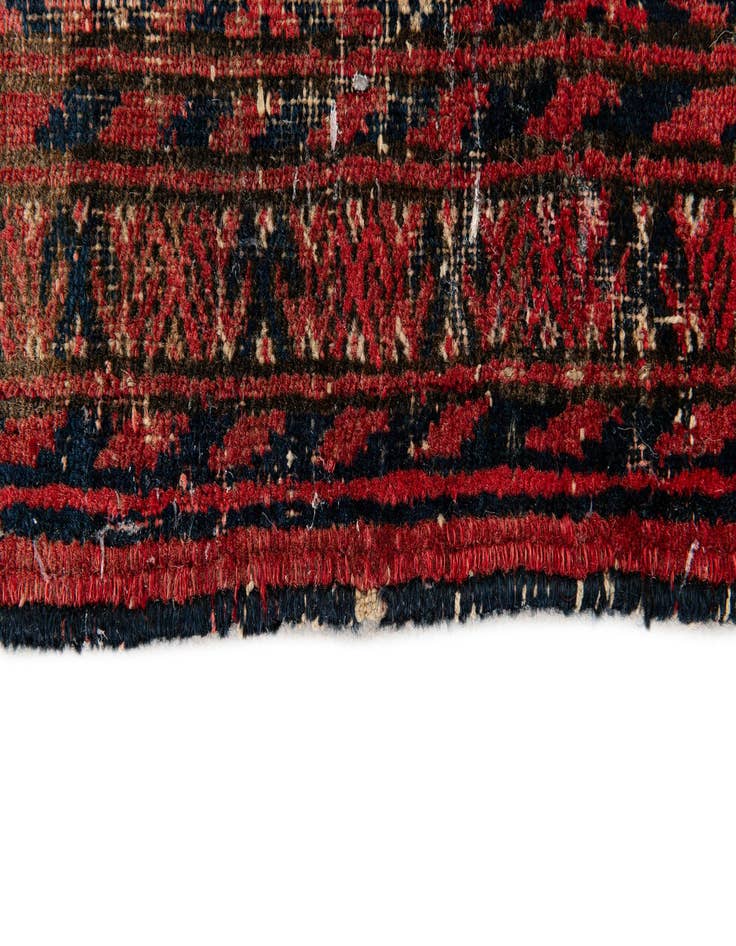 Detail image of  2' 10 x 4' 3  Hand Knotted Afghan Akhche Oriental Wool Rug