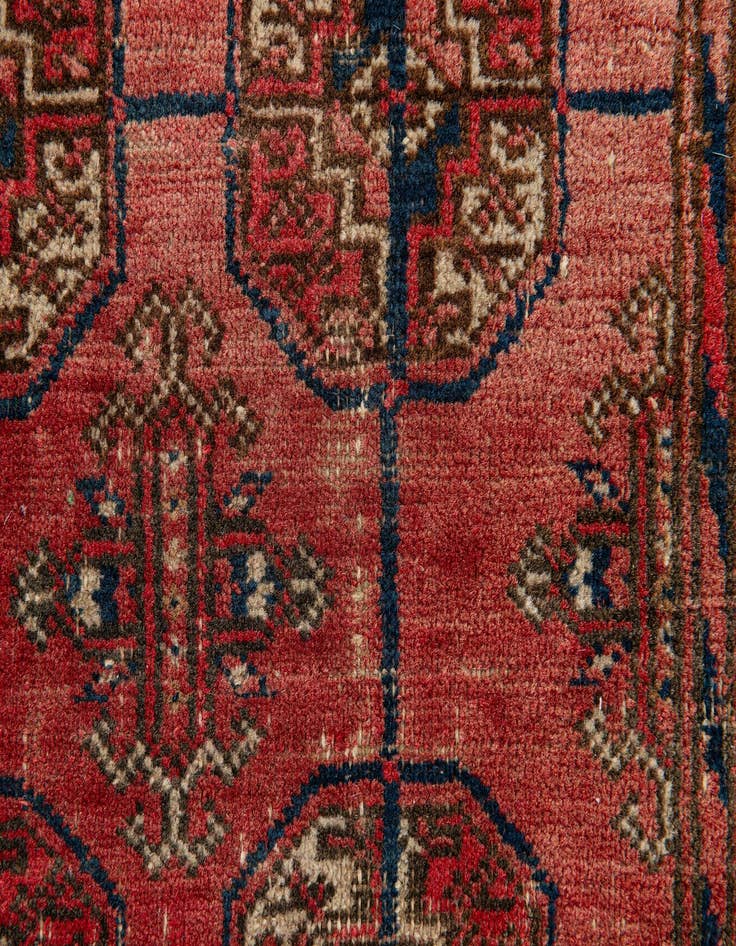 Detail image of  2' 10 x 4' 3  Hand Knotted Afghan Akhche Oriental Wool Rug
