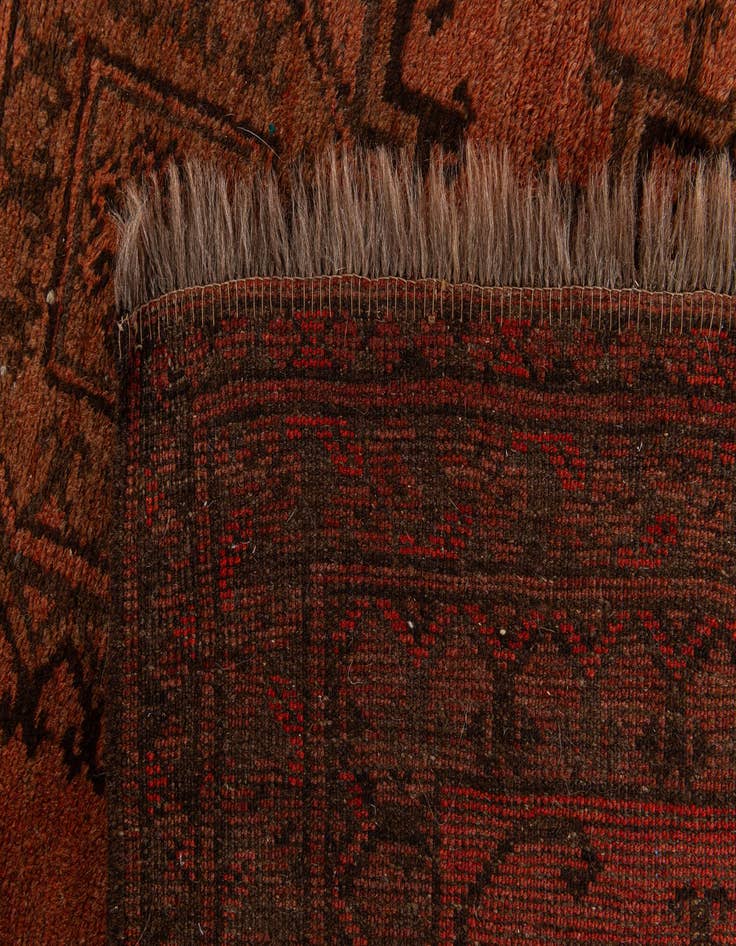 Detail image of  3' 7 x 6' 10  Hand Knotted Afghan Ersari Wool Rug