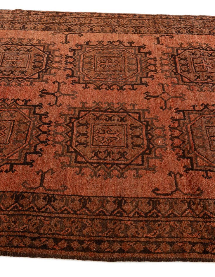 Detail image of  3' 7 x 6' 10  Hand Knotted Afghan Ersari Wool Rug
