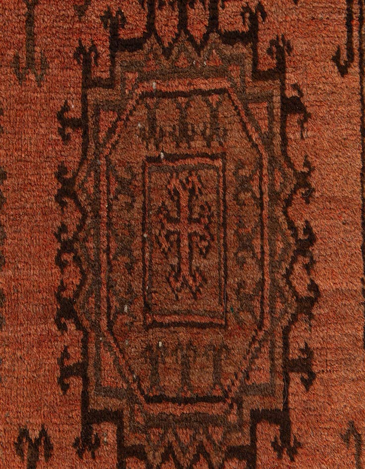 Detail image of  3' 7 x 6' 10  Hand Knotted Afghan Ersari Wool Rug