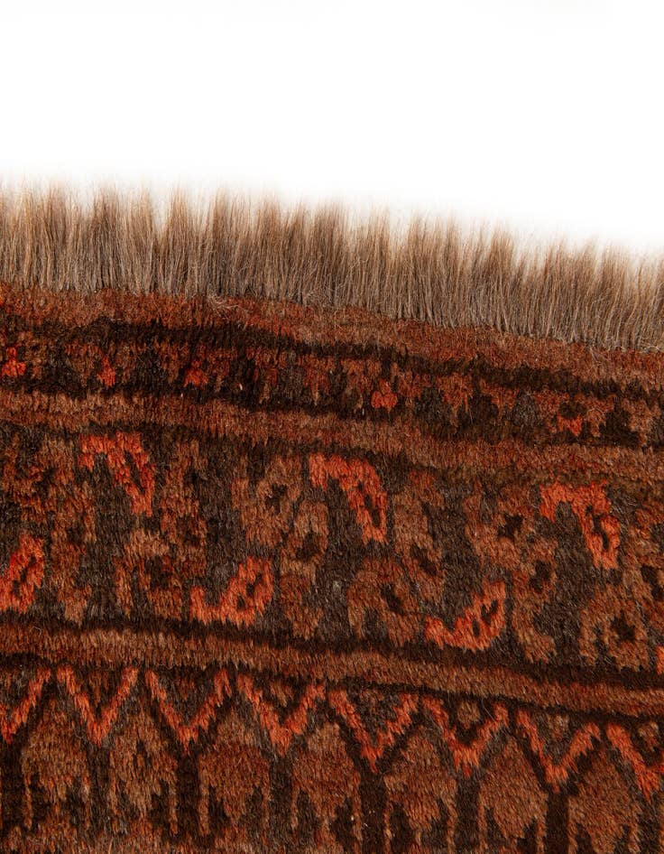 Detail image of  3' 7 x 6' 10  Hand Knotted Afghan Ersari Wool Rug
