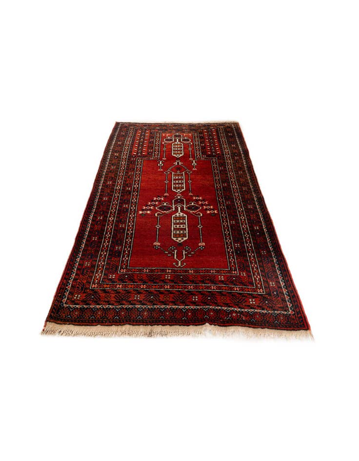 Detail image of  2' 11 x 5' 1  Hand Knotted Afghan Ersari Oriental Wool Rug