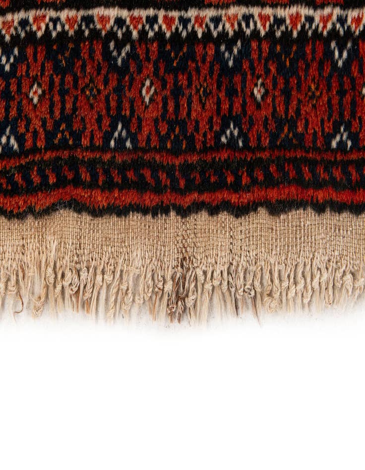 Detail image of  2' 11 x 5' 1  Hand Knotted Afghan Ersari Oriental Wool Rug