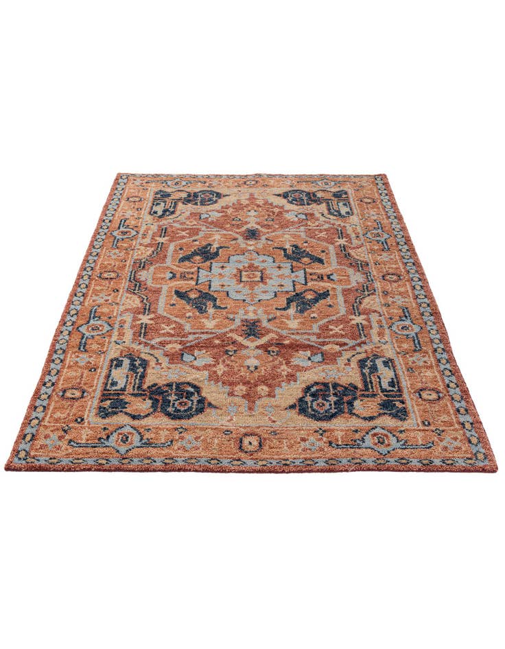 Detail image of  5' 1 x 7' 11  Hand Knotted Agra Wool Rug