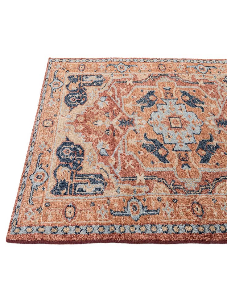 Detail image of  5' 1 x 7' 11  Hand Knotted Agra Wool Rug