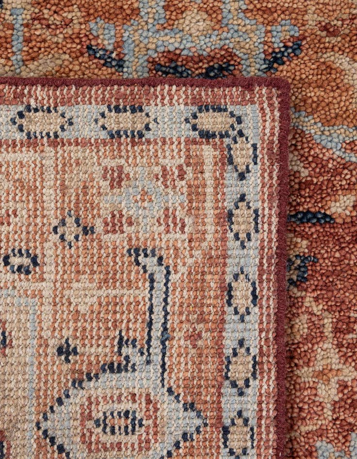 Detail image of  5' 1 x 7' 11  Hand Knotted Agra Wool Rug
