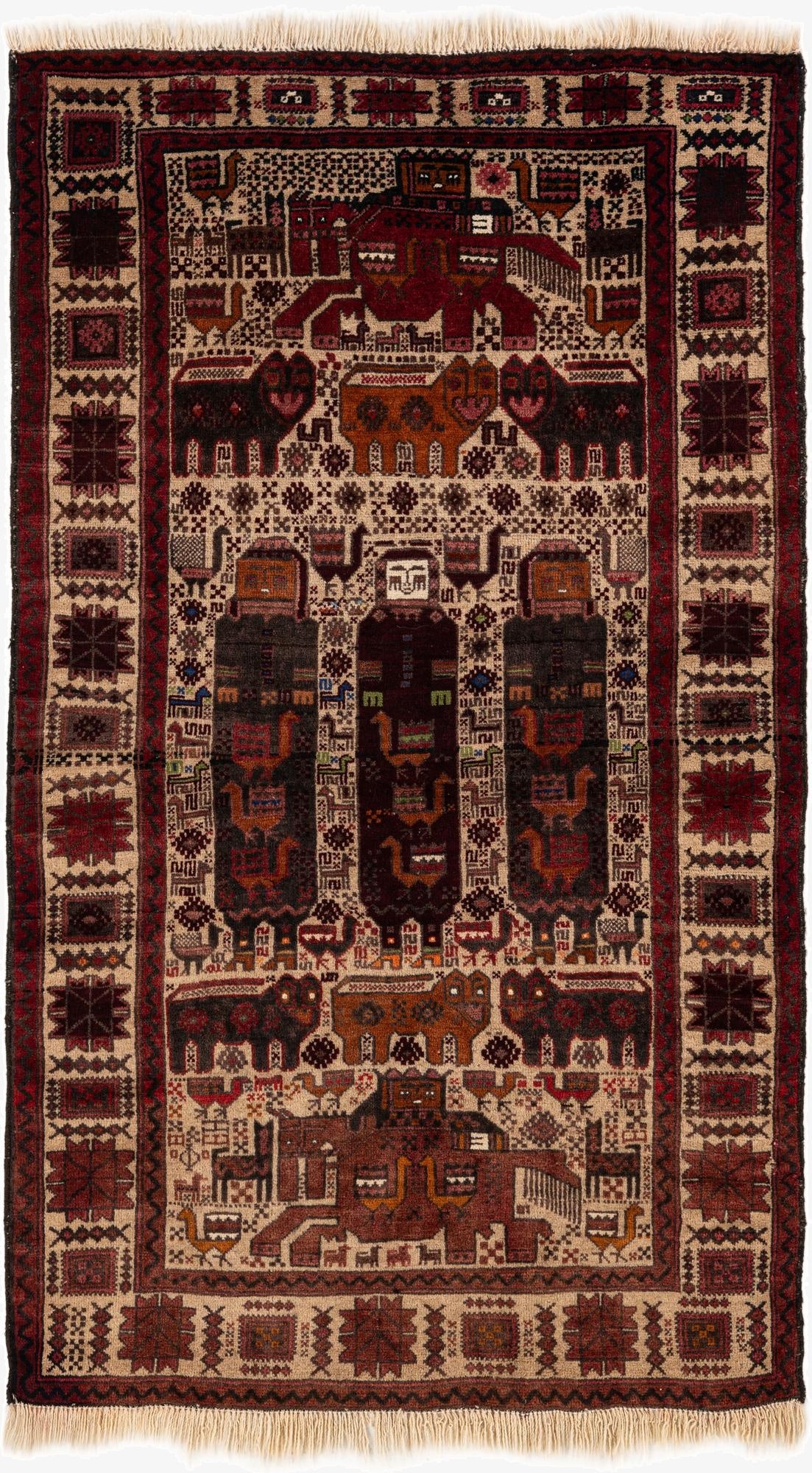  3' 3 x 5' 5  Hand Knotted Anatolian Wool Rug