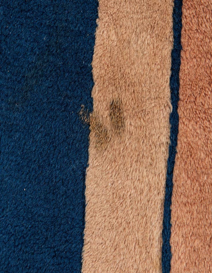 Detail image of  6' 10 x 10'  Hand Knotted Antique Finish Oriental Wool Rug