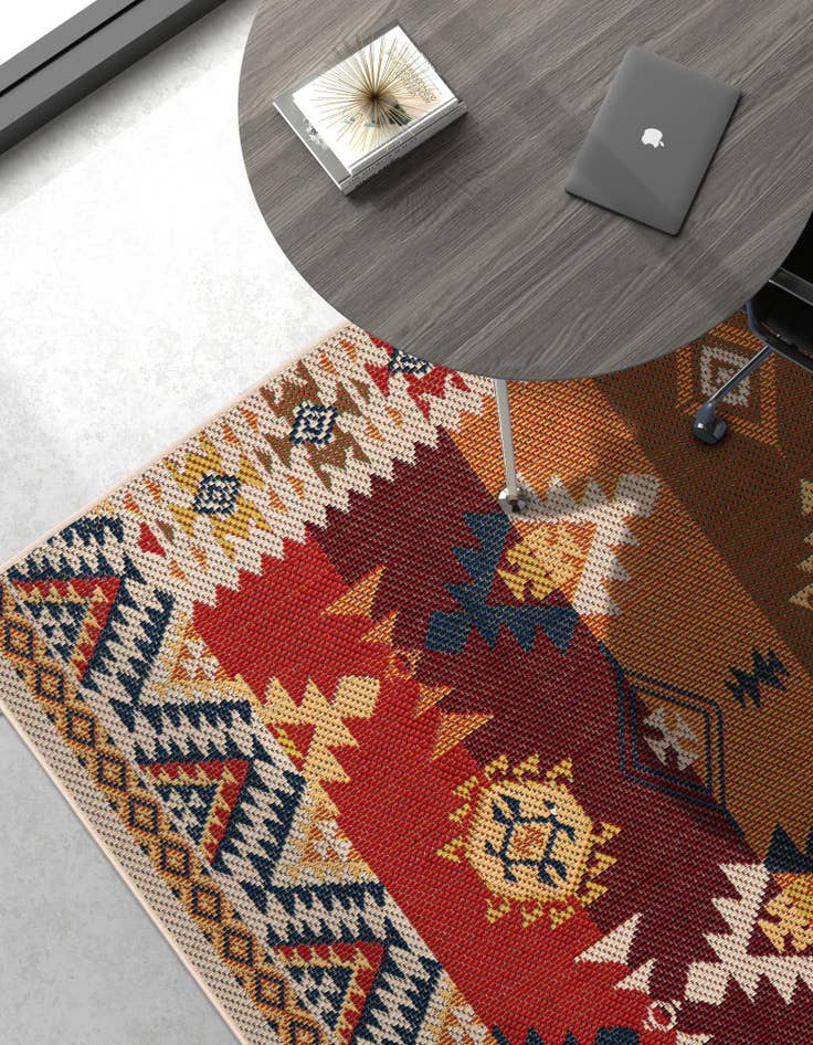 Detail image of  5' 3 x 8'  Washable Baja Indoor / Outdoor Rug
