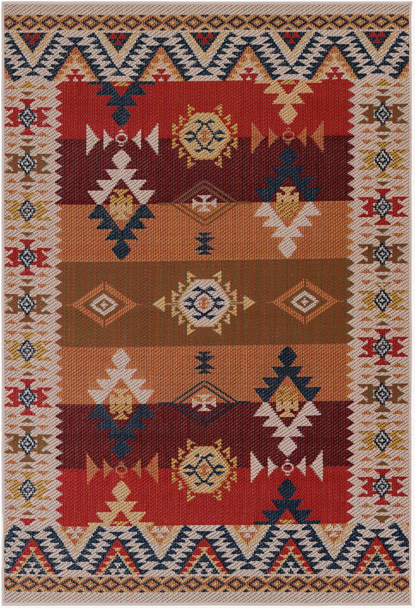  5' 3 x 8'  Washable Baja Indoor / Outdoor Rug