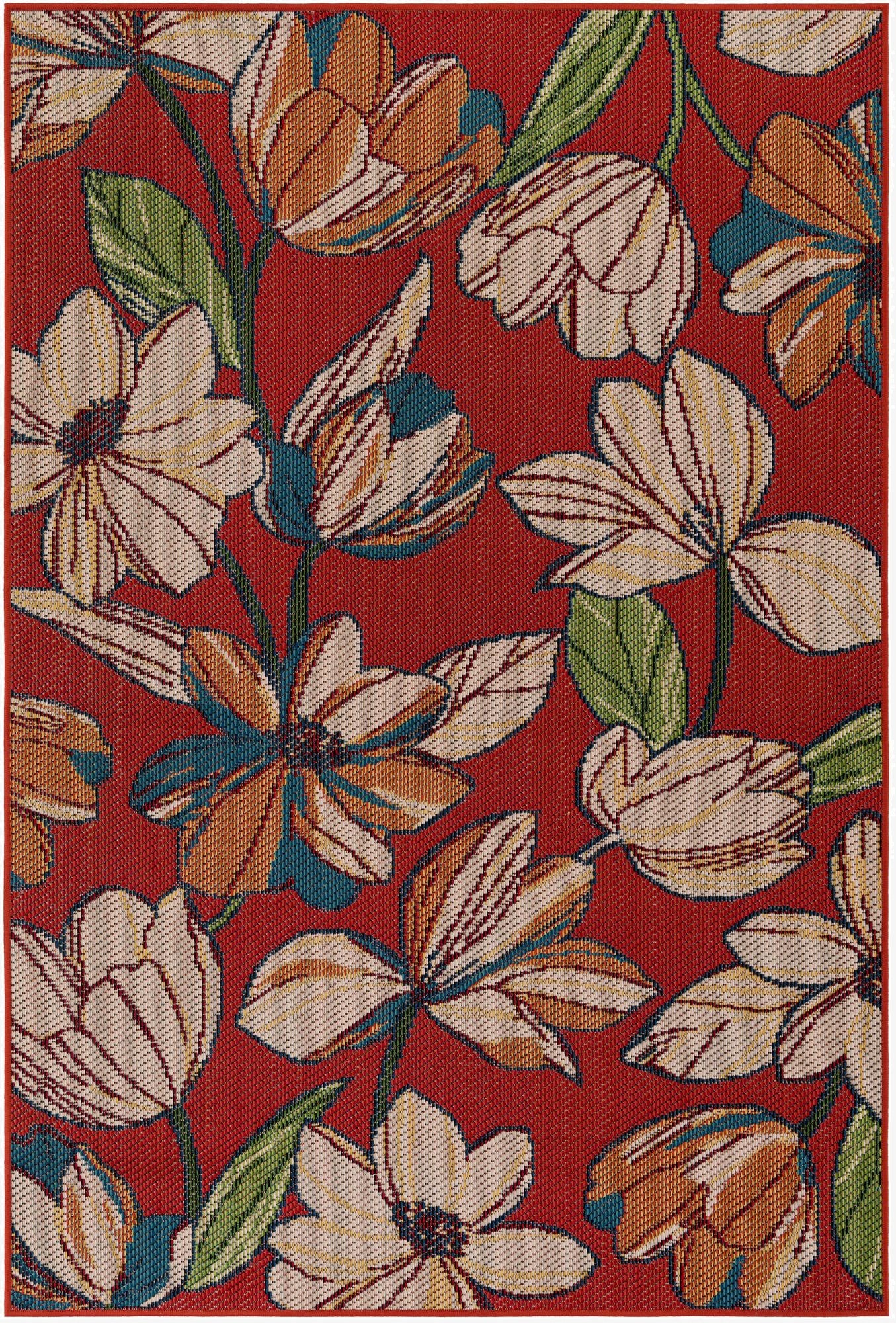  5' 3 x 8'  Washable Baja Indoor / Outdoor Rug