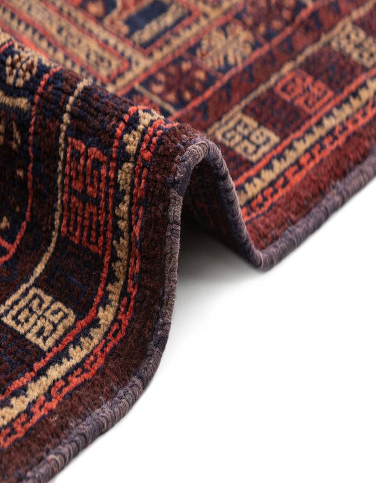 Detail image of  3' 6 x 4' 4  Hand Knotted Balouch Wool Rug