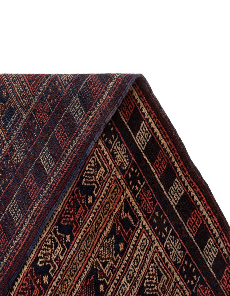 Detail image of  3' 6 x 4' 4  Hand Knotted Balouch Wool Rug