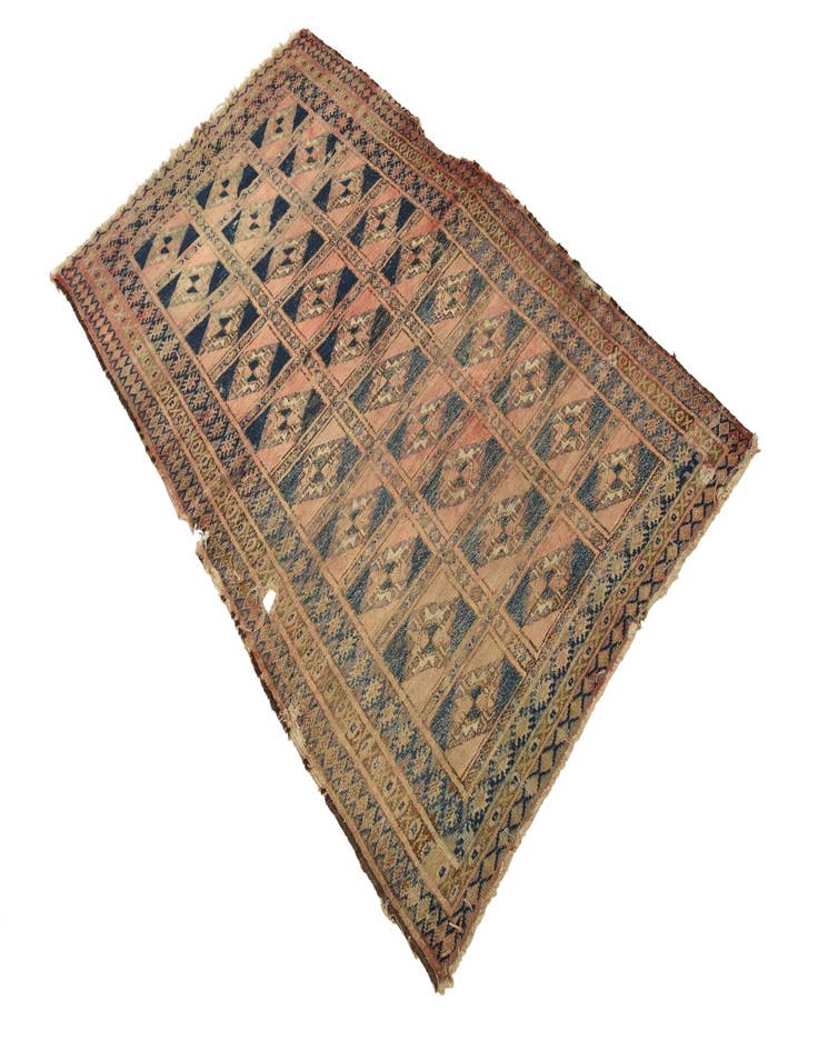 Detail image of  3' 3 x 5' 6  Hand Knotted Balouch Persian Wool Rug