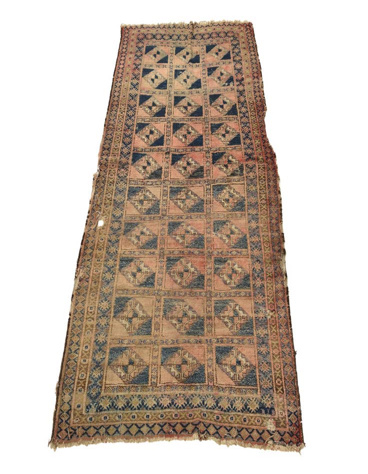 Detail image of  3' 3 x 5' 6  Hand Knotted Balouch Persian Wool Rug