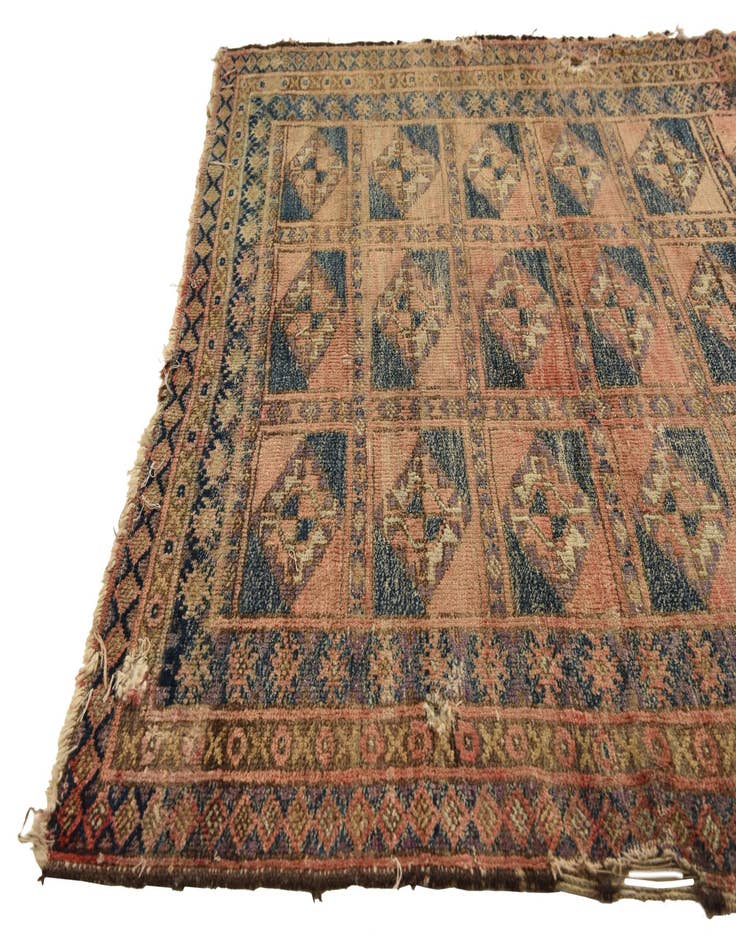 Detail image of  3' 3 x 5' 6  Hand Knotted Balouch Persian Wool Rug