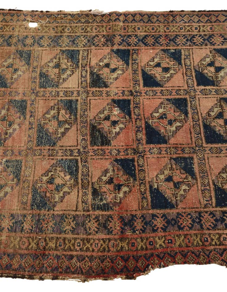 Detail image of  3' 3 x 5' 6  Hand Knotted Balouch Persian Wool Rug