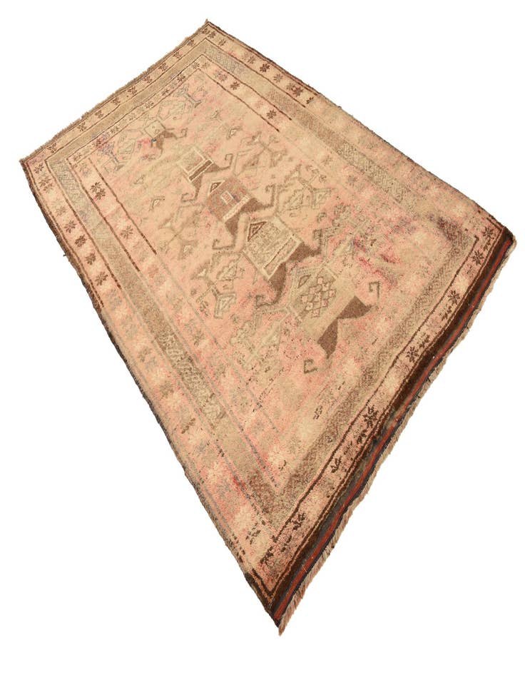 Detail image of  5' x 8' 1  Hand Knotted Balouch Persian Wool Rug