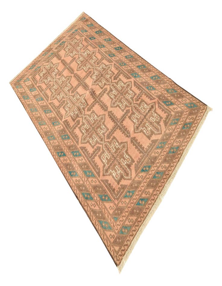 Detail image of  3' 6 x 6' 3  Hand Knotted Balouch Persian Wool Rug