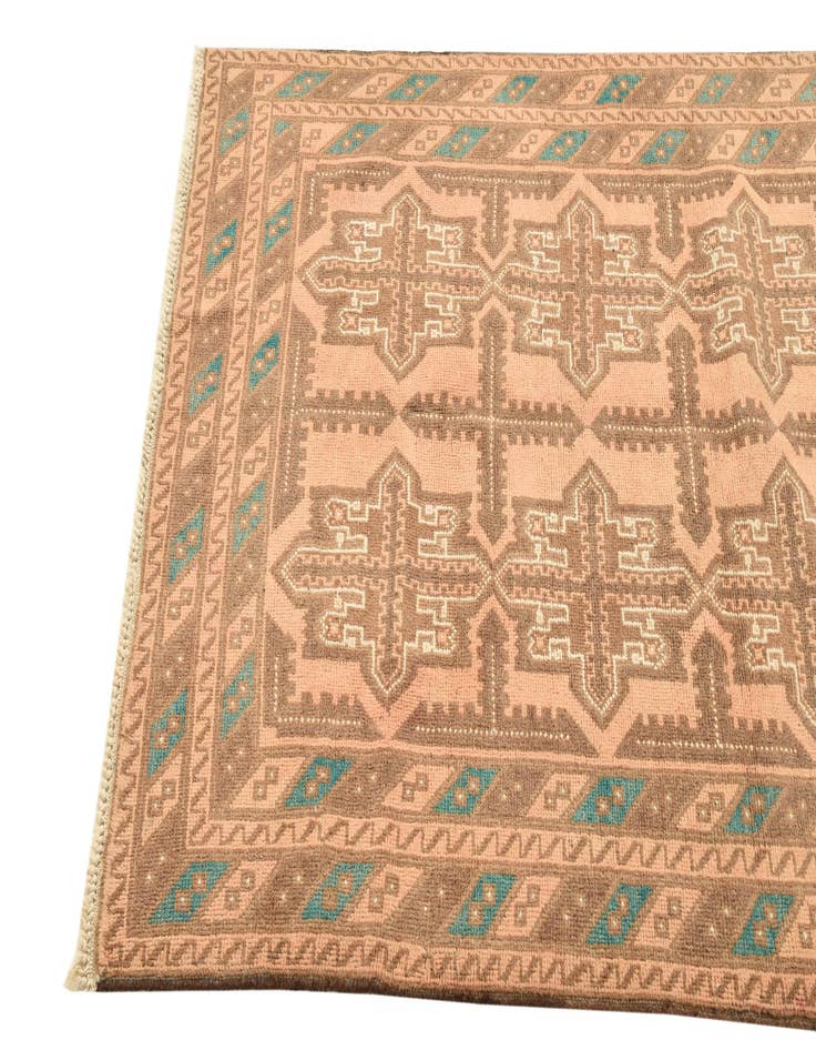 Detail image of  3' 6 x 6' 3  Hand Knotted Balouch Persian Wool Rug