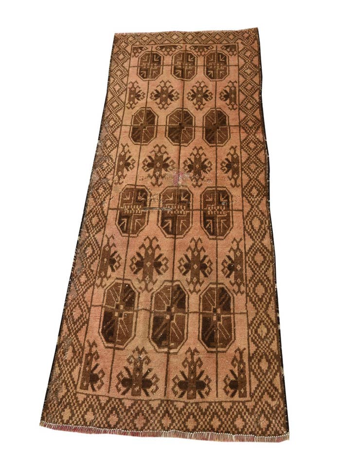 Detail image of  2' 9 x 4' 8  Hand Knotted Balouch Persian Wool Rug