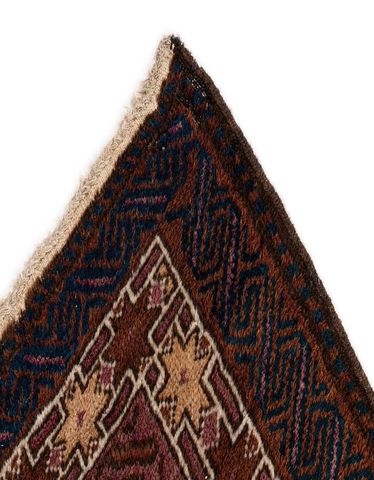 Detail image of  2' 11 x 4' 6  Hand Knotted Balouch Persian Wool Rug