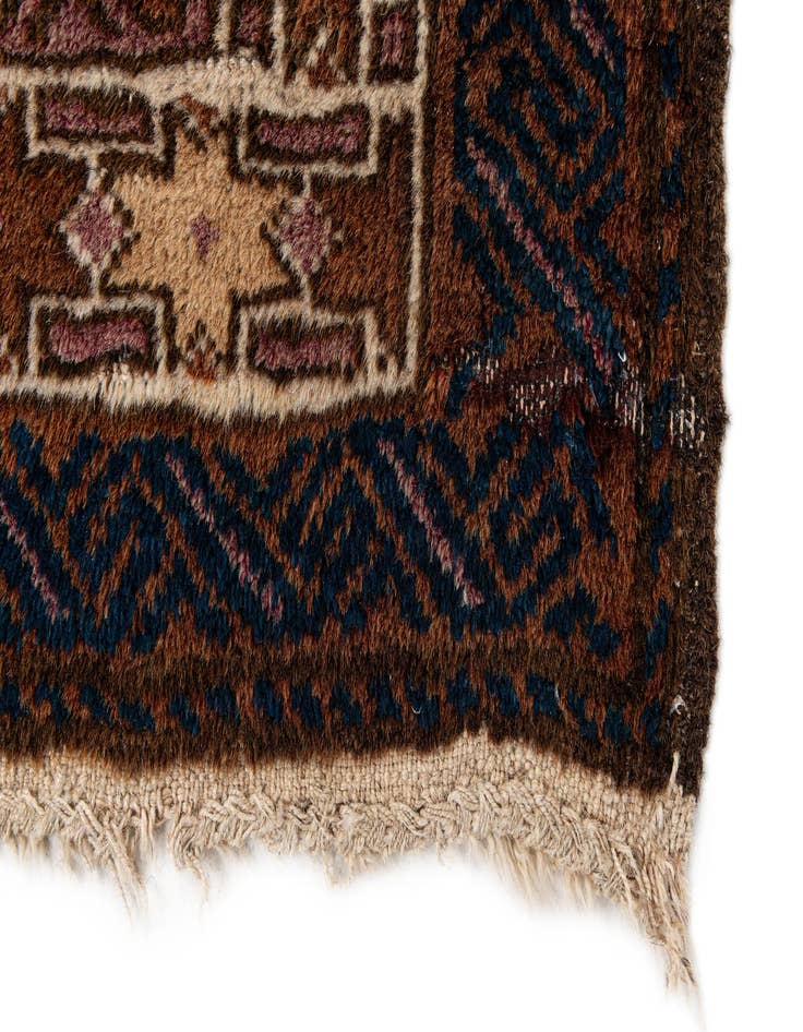 Detail image of  2' 11 x 4' 6  Hand Knotted Balouch Persian Wool Rug