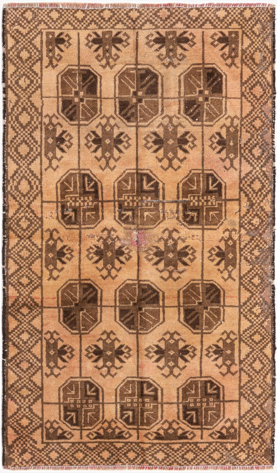  2' 9 x 4' 8  Hand Knotted Balouch Persian Wool Rug