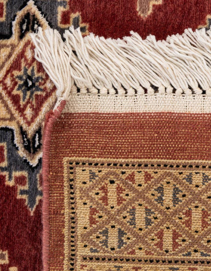 Detail image of  4' 3 x 6' 1  Hand Knotted Bokhara Oriental Wool Rug