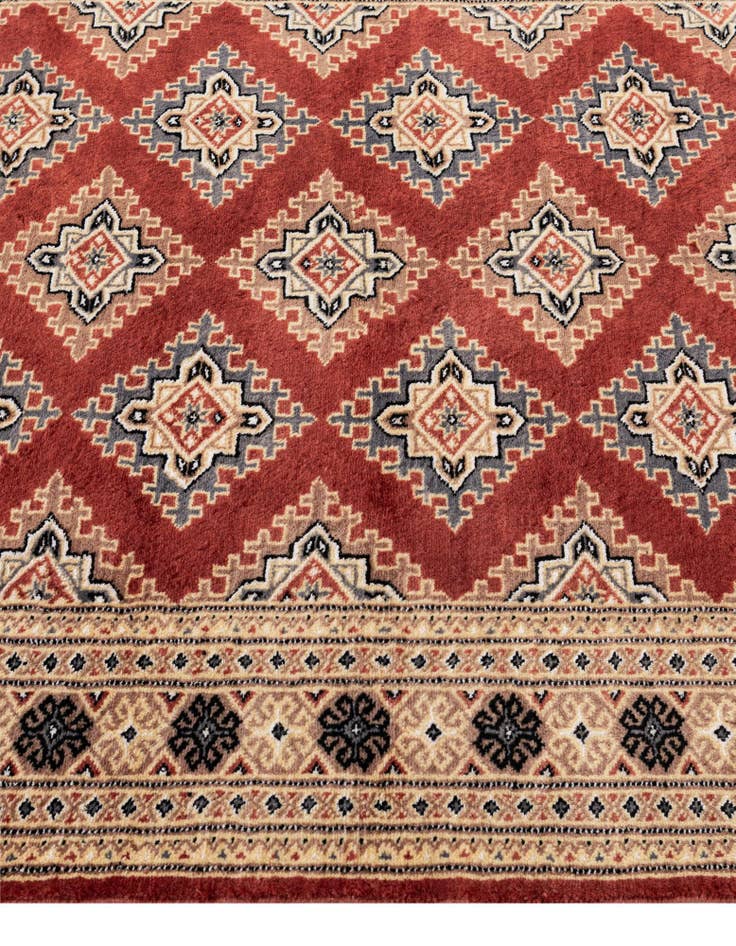 Detail image of  4' 3 x 6' 1  Hand Knotted Bokhara Oriental Wool Rug