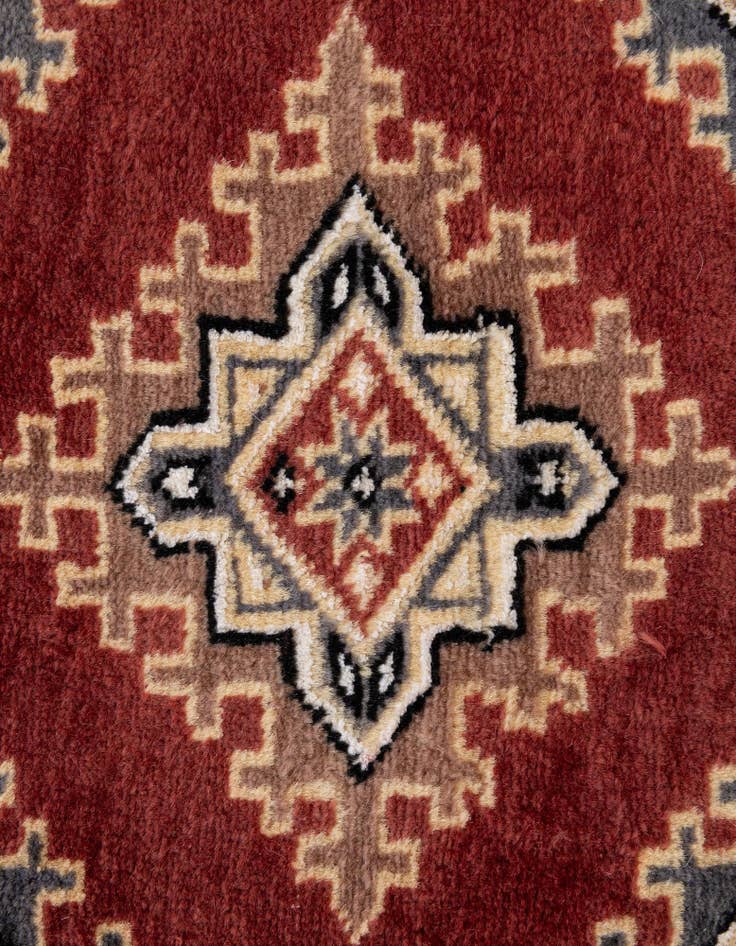 Detail image of  4' 3 x 6' 1  Hand Knotted Bokhara Oriental Wool Rug