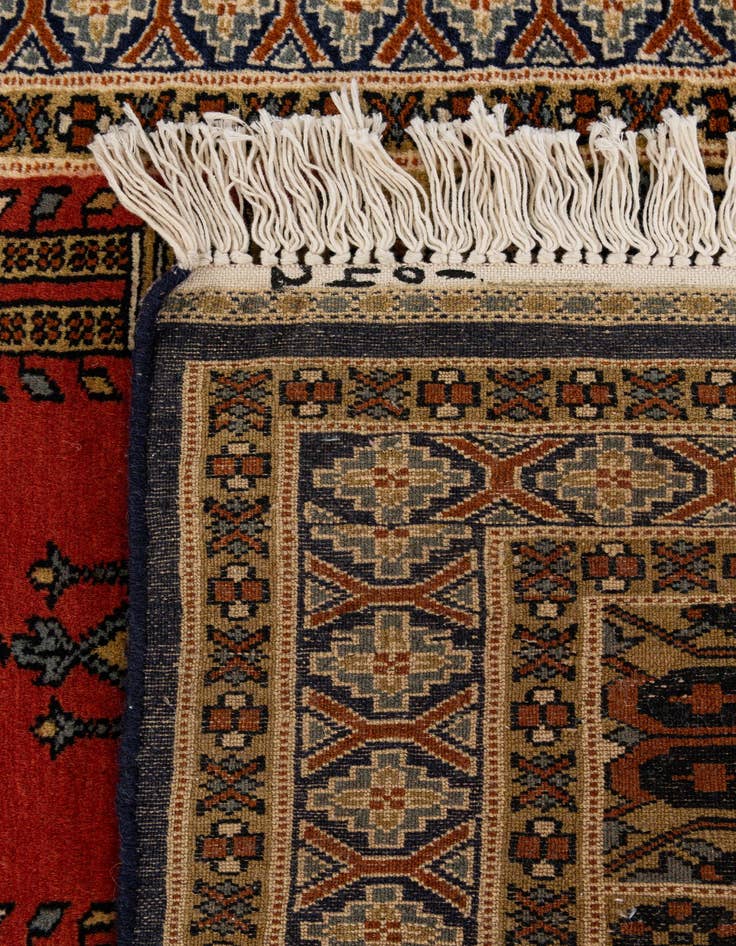 Detail image of  2' 8 x 4' 3  Hand Knotted Bokhara Oriental Wool Rug