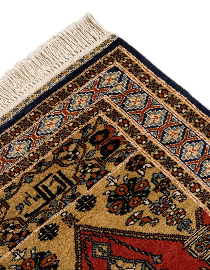 Detail image of  2' 8 x 4' 3  Hand Knotted Bokhara Oriental Wool Rug