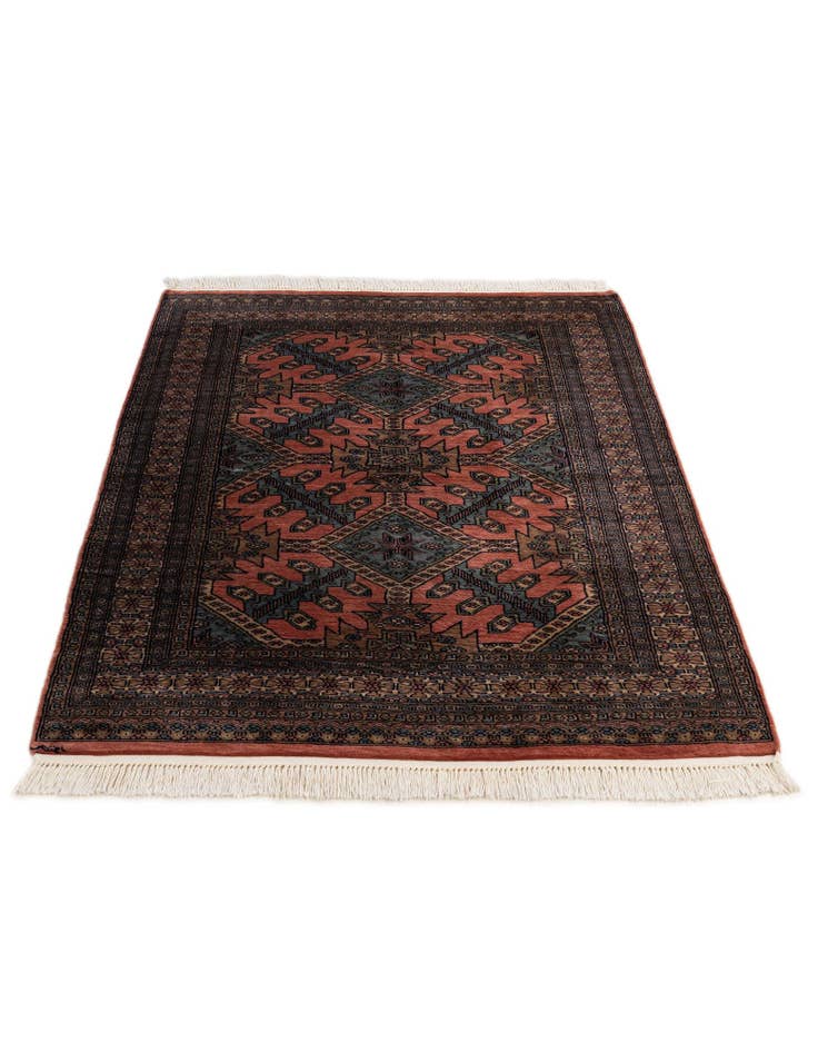 Detail image of  4' 2 x 6'  Hand Knotted Bokhara Wool Rug