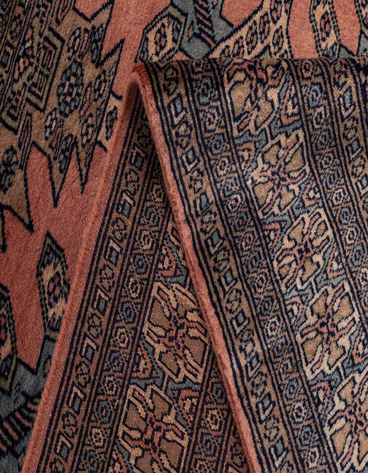 Detail image of  4' 2 x 6'  Hand Knotted Bokhara Wool Rug