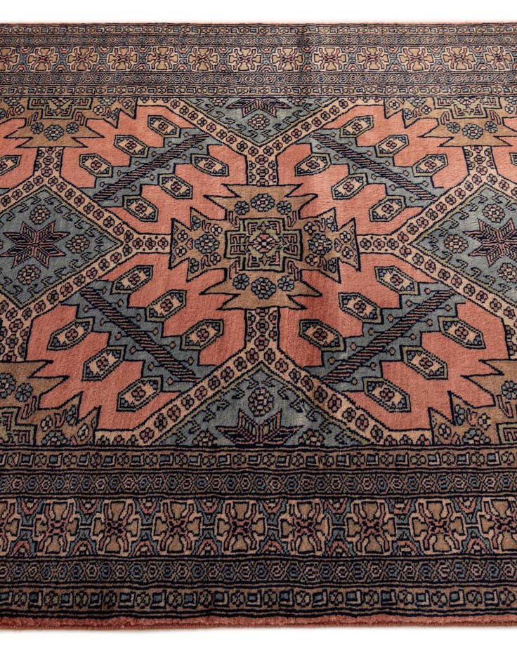 Detail image of  4' 2 x 6'  Hand Knotted Bokhara Wool Rug