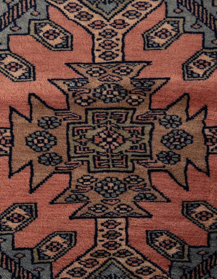 Detail image of  4' 2 x 6'  Hand Knotted Bokhara Wool Rug