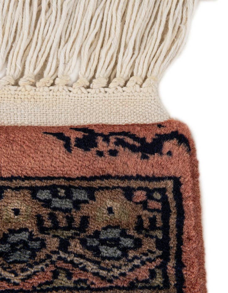 Detail image of  4' 2 x 6'  Hand Knotted Bokhara Wool Rug