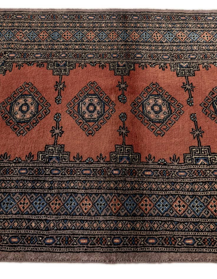 Detail image of  3' 2 x 4' 11  Hand Knotted Bokhara Oriental Wool Rug