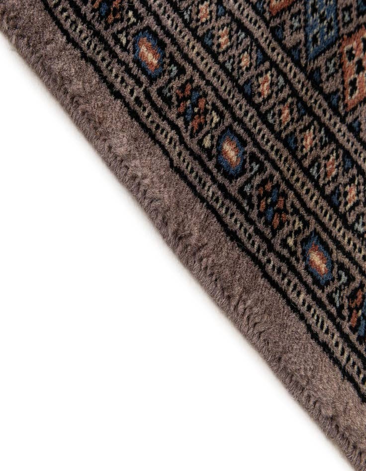 Detail image of  3' 2 x 4' 11  Hand Knotted Bokhara Oriental Wool Rug