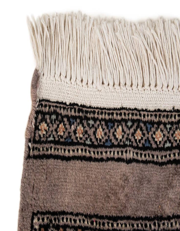 Detail image of  3' 2 x 4' 11  Hand Knotted Bokhara Oriental Wool Rug