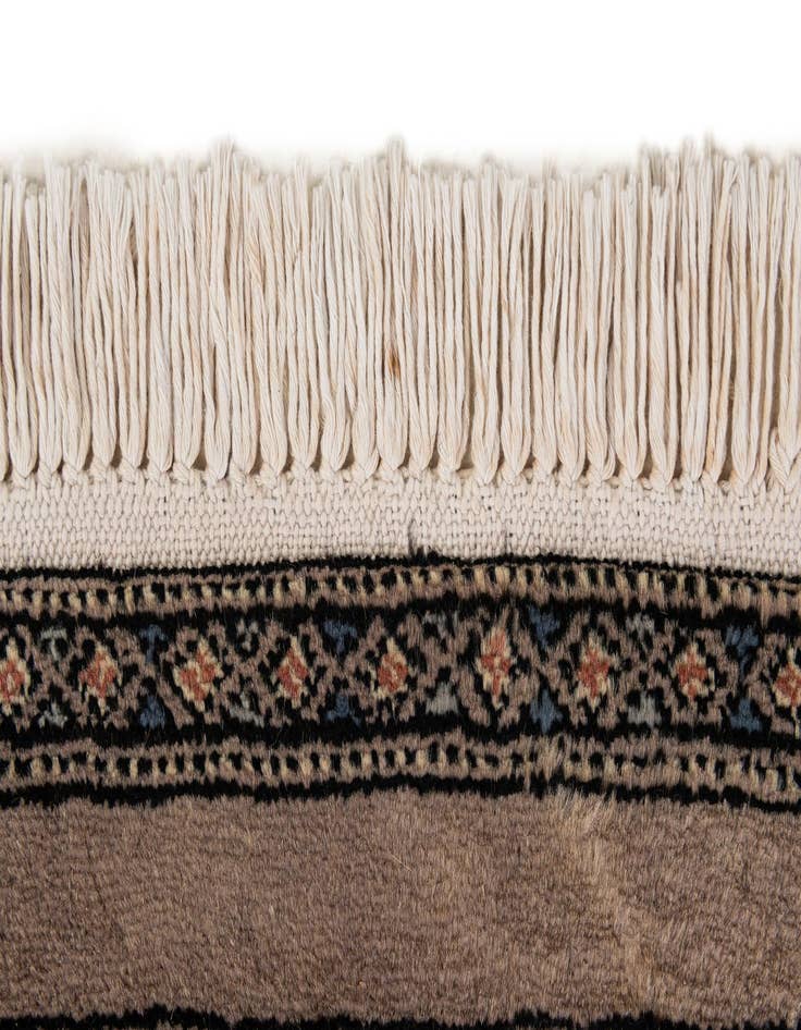 Detail image of  3' 2 x 4' 11  Hand Knotted Bokhara Oriental Wool Rug