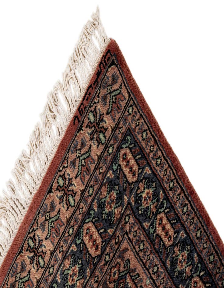 Detail image of  3' 2 x 5' 3  Hand Knotted Bokhara Oriental Wool Rug