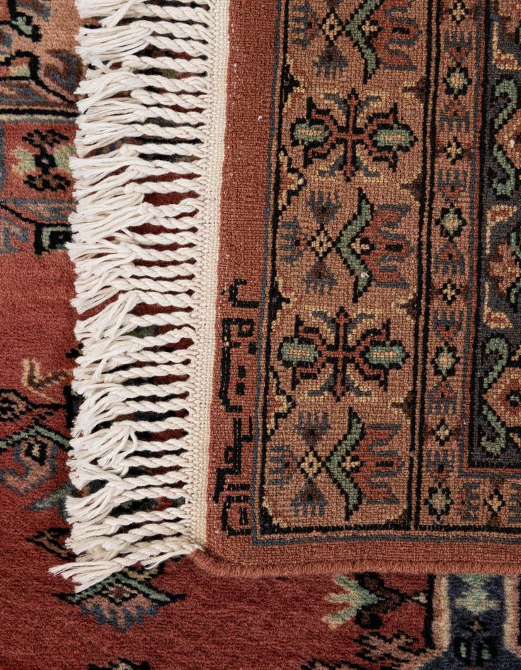 Detail image of  3' 2 x 5' 3  Hand Knotted Bokhara Oriental Wool Rug