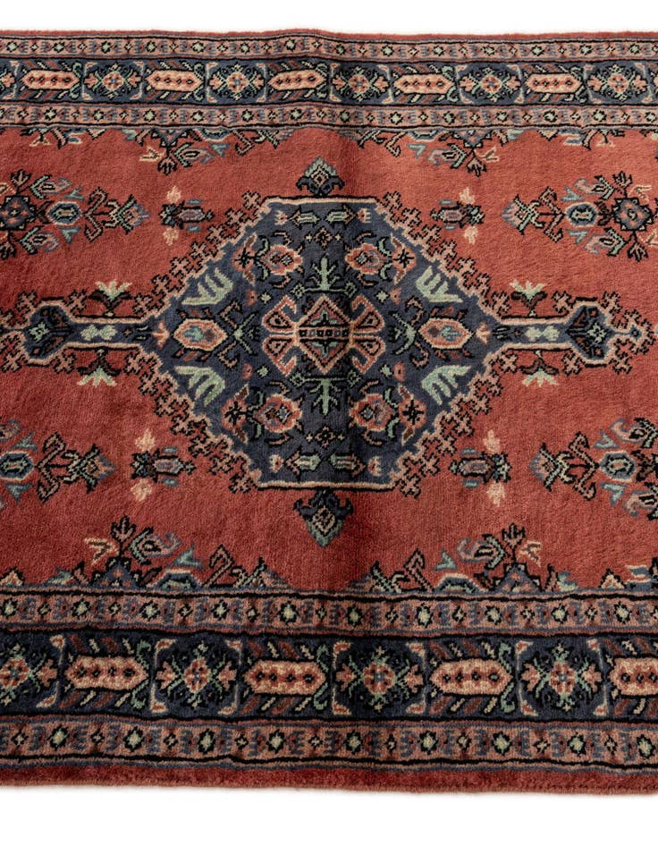 Detail image of  3' 2 x 5' 3  Hand Knotted Bokhara Oriental Wool Rug
