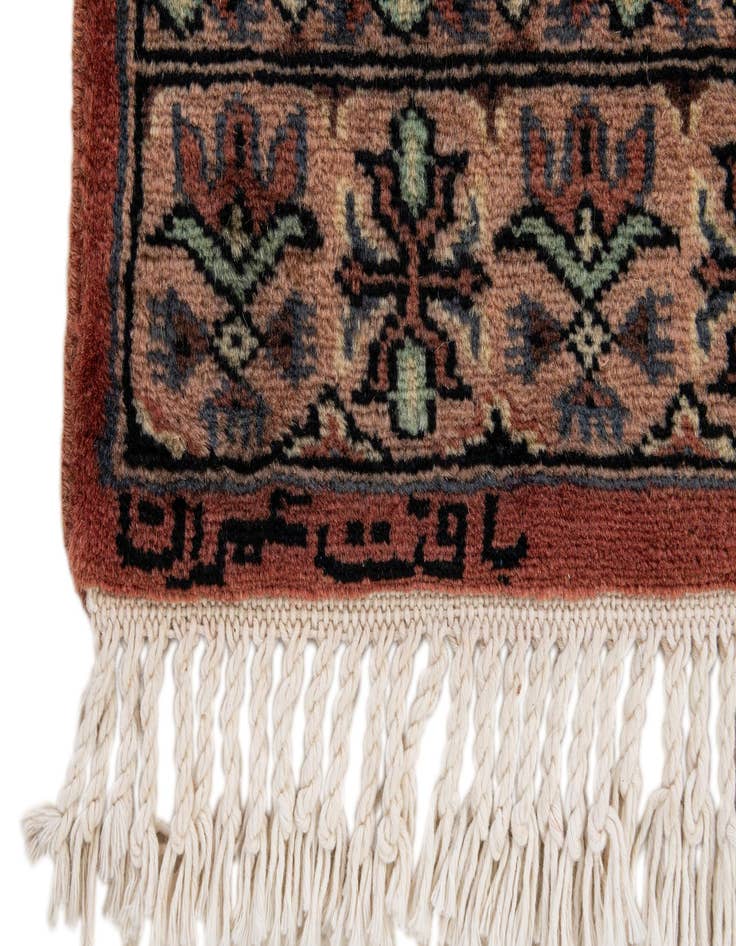 Detail image of  3' 2 x 5' 3  Hand Knotted Bokhara Oriental Wool Rug