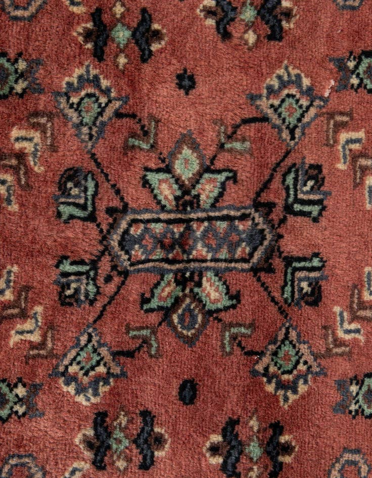 Detail image of  4' 2 x 6' 2  Hand Knotted Bokhara Oriental Wool Rug