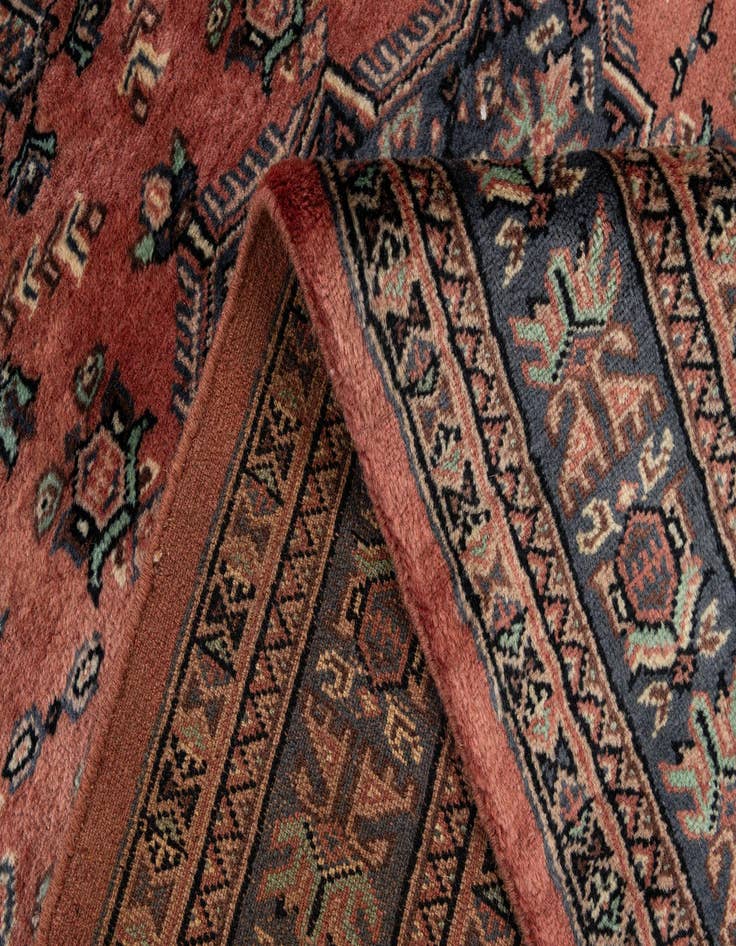 Detail image of  4' 2 x 6' 2  Hand Knotted Bokhara Oriental Wool Rug